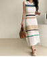 Striped Mesh Dress